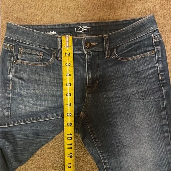 LOFT Blue Straight Leg Jeans Classic Style - Picture 9 of 10